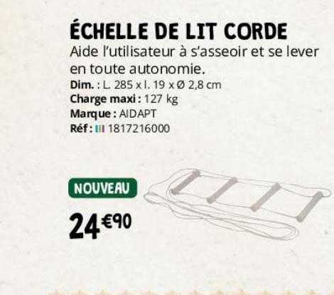 échelle de lit corde aidapt