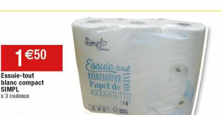 essuie-tout blanc compact simpl