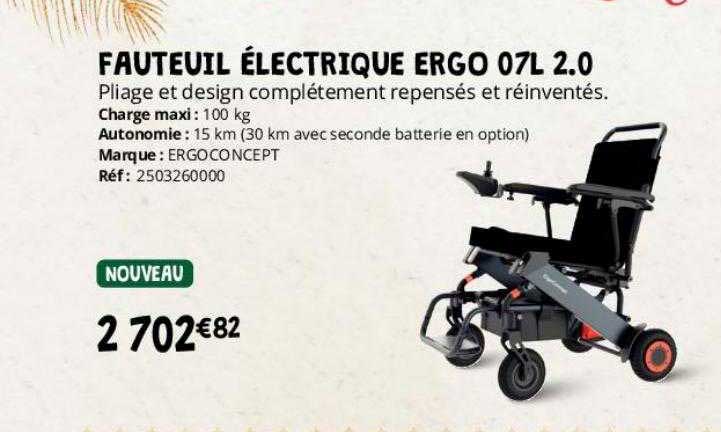 fauteuil électrique ergo 07l 2.0 ergoconcept