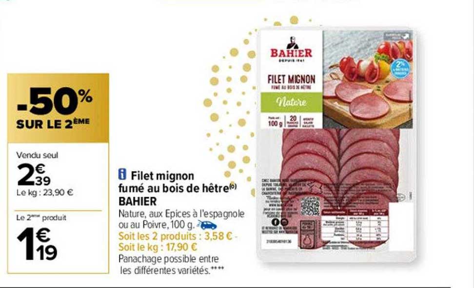 Filet Mignon Fumé Au Bois De Hêtre Bahier