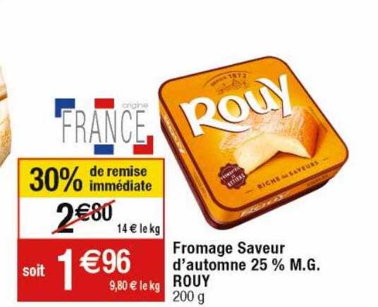 fromage saveur d'automne 25% m.g. rouy