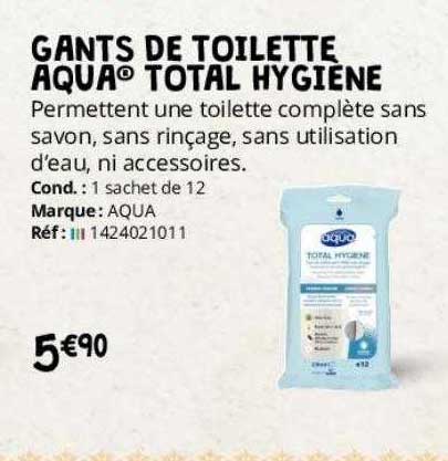 Gants De Toilette Aqua Total Hygiène