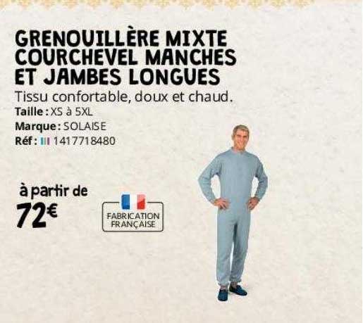 grenouillère mixte courchevel manches et jambes longues solaise