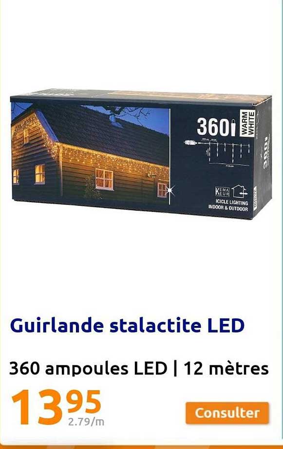 guirlande stalactite led