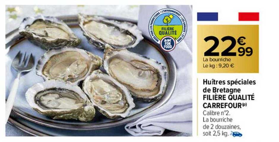 Huîtres Spéciales De Bretagne Filière Qualité Carrefour