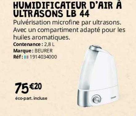 humidificateur d'air à ultrasons lb 44 beurer