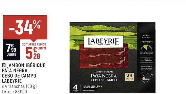 jambon ibérique pata negra cebo de campo labeyrie
