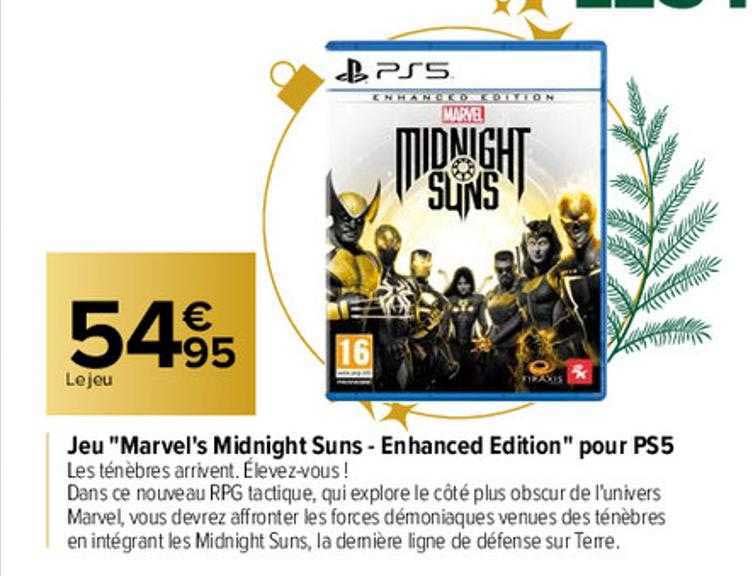 jeu 'marvel's midnight suns - enhanced édition" pour ps5