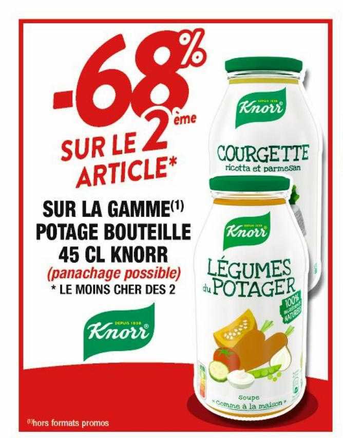 la gamme potage bouteille 45cl knorr