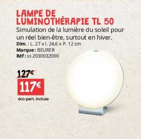 lampe de luminothérapie tl 50 beurer