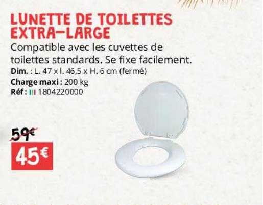 lunette de toilettes extra-large