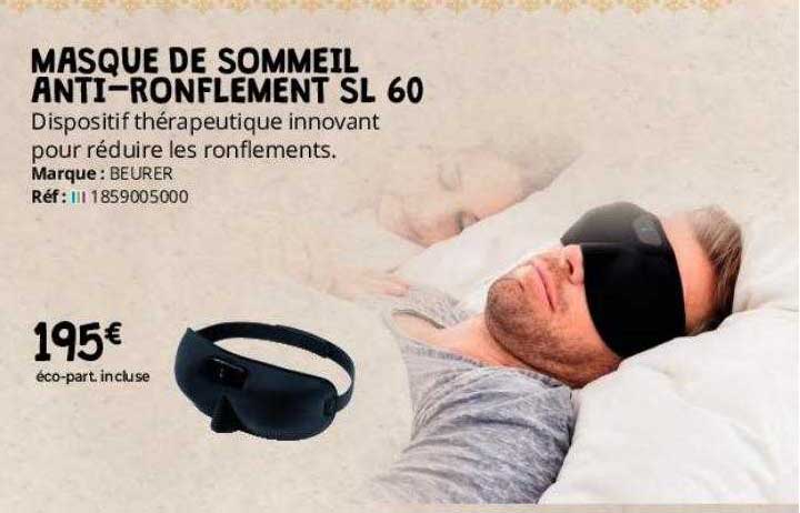 masque de sommeil anti-ronflement sl 60 beurer