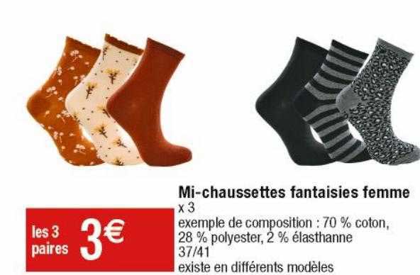 Mi-chaussettes Fantaisies Femme