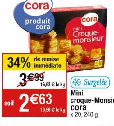 mini croque-monsieur cora