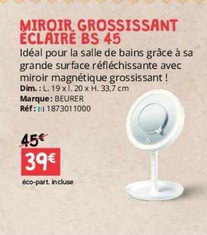 miroir grossissant éclairé bs 45 beurer