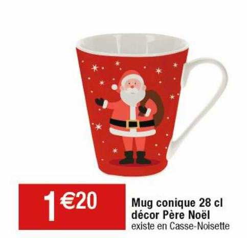 mug conique 28 cl décor père noël