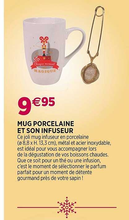 Mug Porcelaine Et Son Infuseur