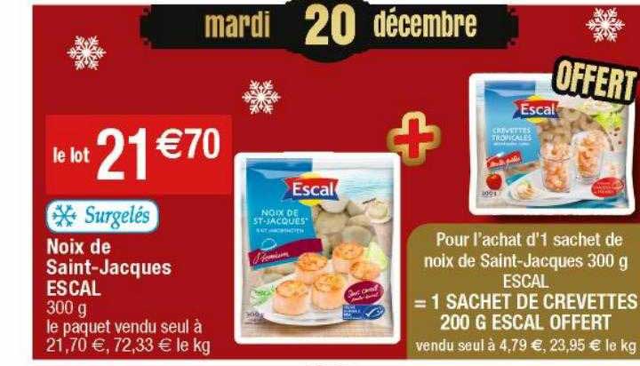 noix de saint-jacques escal