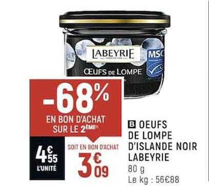 œufs de lompe d'islande noire labeyrie