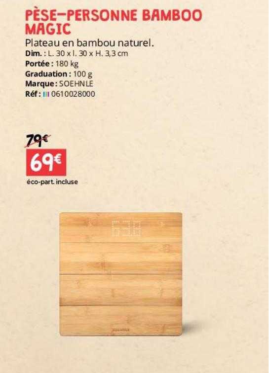 pèse-personne bamboo magic soehnle
