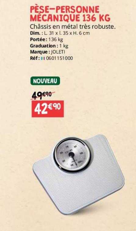 pèse-personne mécanique 136 kg joleti
