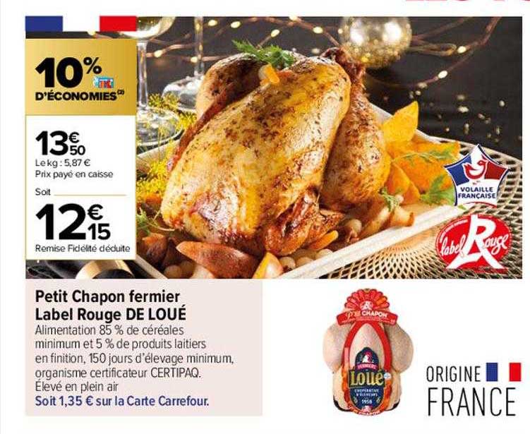 petit chapon fermier label rouge de loué