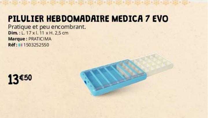 pilulier hebdomadaire medica 7 evo praticima
