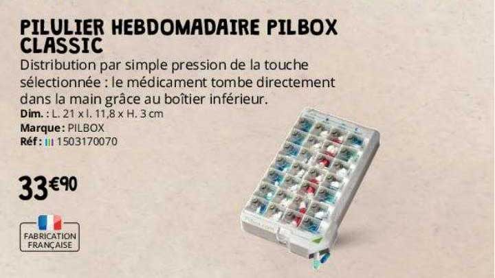 pilulier hebdomadaire pilbox classic