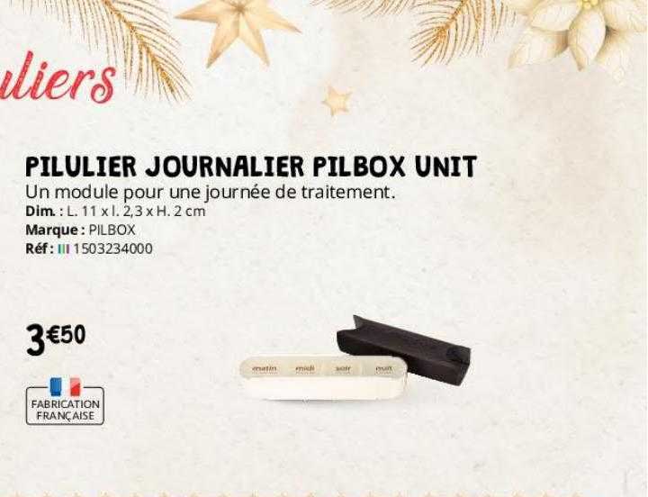 pilulier journalier pilbox unit