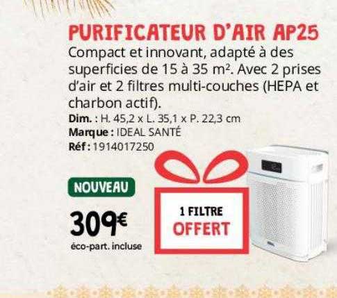 purificateur d'air ap25 ideal santé