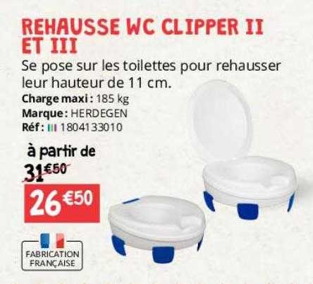 rehausse wc clipper II et III herdegen