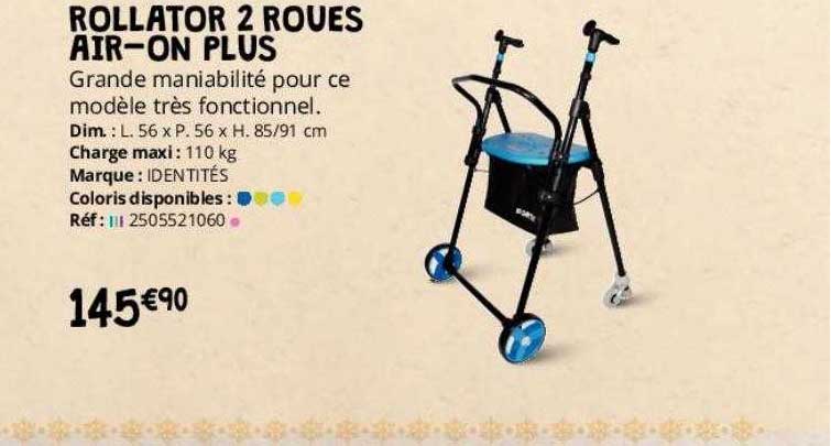 rollator 2 roues air-on plus identités