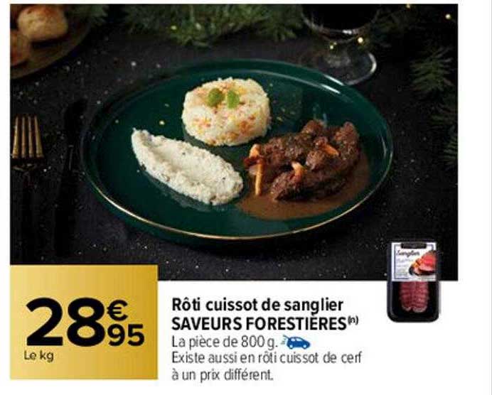 rôti cuissot de sanglier saveurs forestières