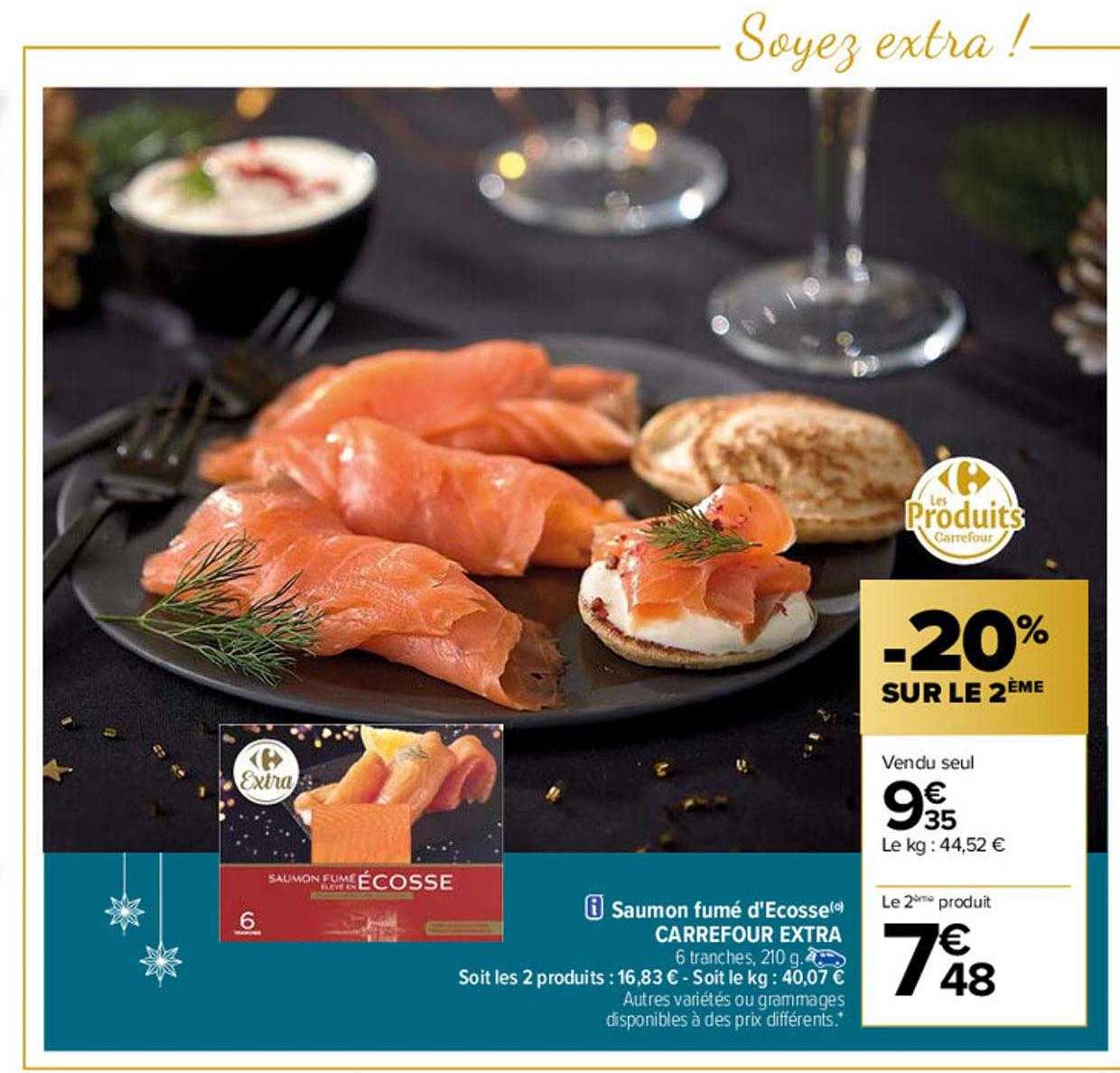 saumon fumé d'écosse carrefour extra
