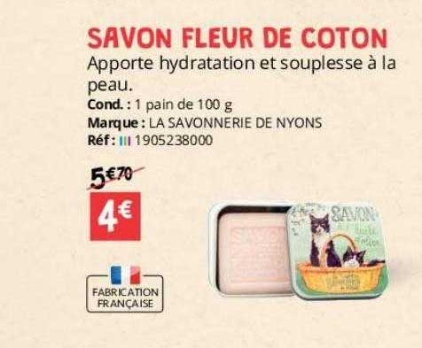 savon fleur de coton la savonnerie de nyons