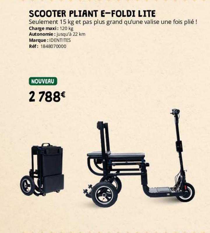 scooter pliant e-foldi lite identités