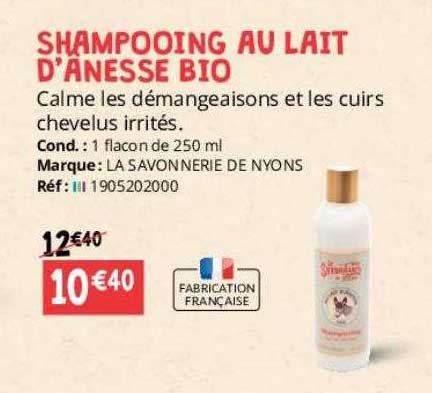 shampooing au lait d'anesse bio le savonnerie de nyons
