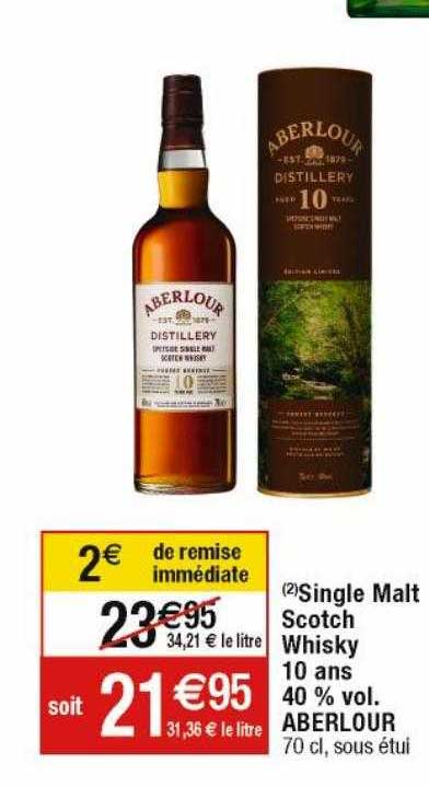 single malt scotch whisky 10 ans 40% vol. aberlour