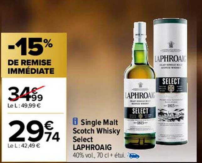 single malt scotch whisky select laphroaig