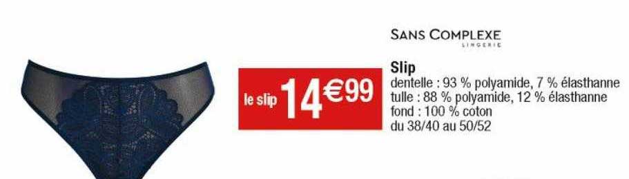 slip sans complexe lingerie