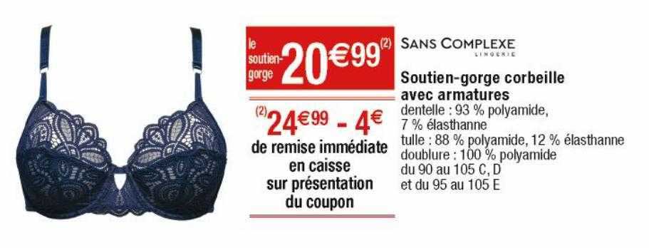 soutien-gorge corbeille avec armatures sans complexe lingerie