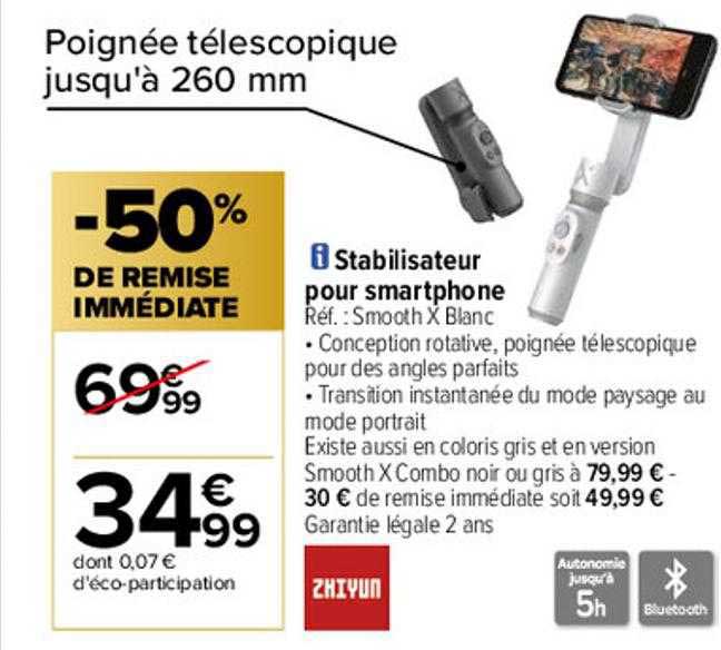 stabilisateur pour smartphone zhiyun
