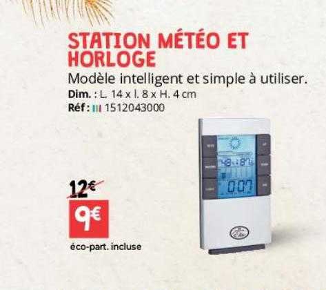station météo et horloge