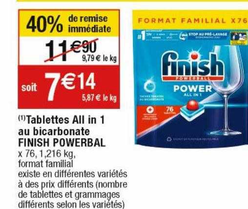 tablettes all in 1 au bicarbonate finish powerbal