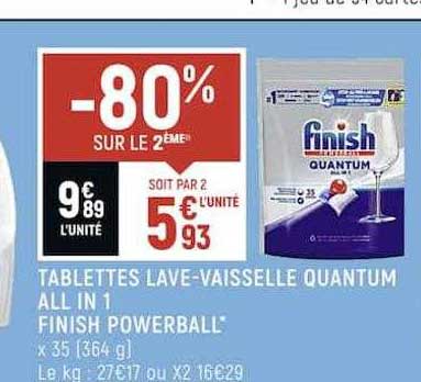 tablettes lave-vaisselle quantum all in 1 finish powerball
