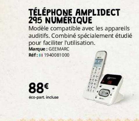 Téléphone Amplidect 295 Numérique Geemarc