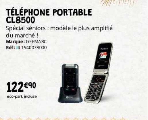 téléphone portable cl8500 geemarc