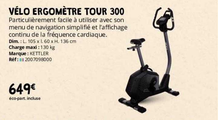 vélo ergomètre tour 300 kettler