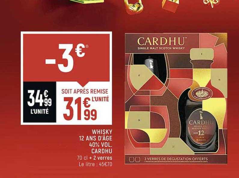 whisky 12 ans d'âge 40% vol. cardhu