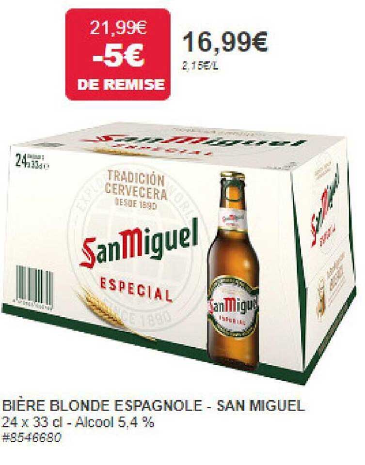 bière blonde espagnole - san miguel